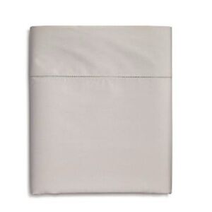 Hudson Park light Gray/ silver Percale 100% Egyptian cotton Queen Flat Sheet